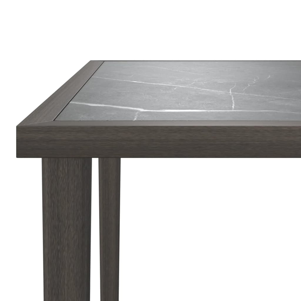 Set mobilier de gradina cu perne, 5 piese, gri, poliratan — imaginea 9