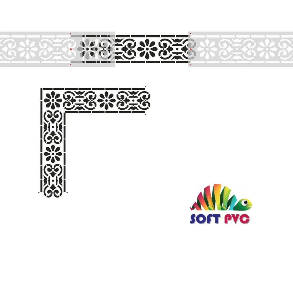 Sablon Perete vopsire, tencuiala dimensiune 570x120 mm grosime 0,7mm Bordura 6 MXSP7378