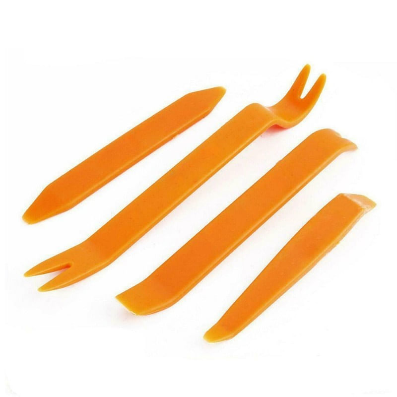 Set 4 piese pentru demontare tapiterie sau elemente auto de interior, Techstar® D0085-1, plastic, portocaliu - 4 | YEO