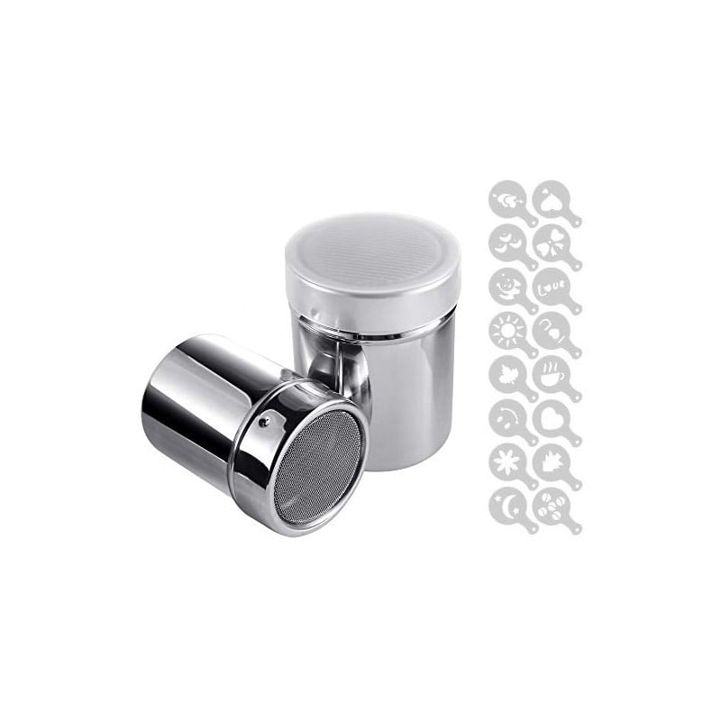 Set Sita pentru decorat cafeaua din inox + 16 forme - 4 | YEO