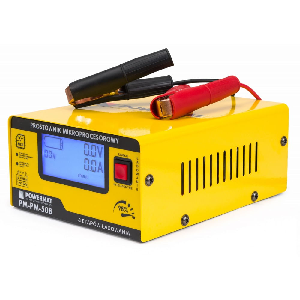Redresor pentru baterie cu microprocesor 12/24V, Powermat PM-PM-50B