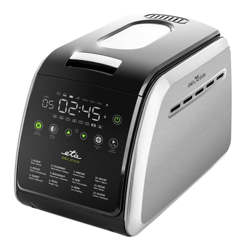 Masina de facut paine ETA Delicca II 7149, 850W, 12 programe, capacitate 1,5 kg, otel inoxidabil - 2 | YEO