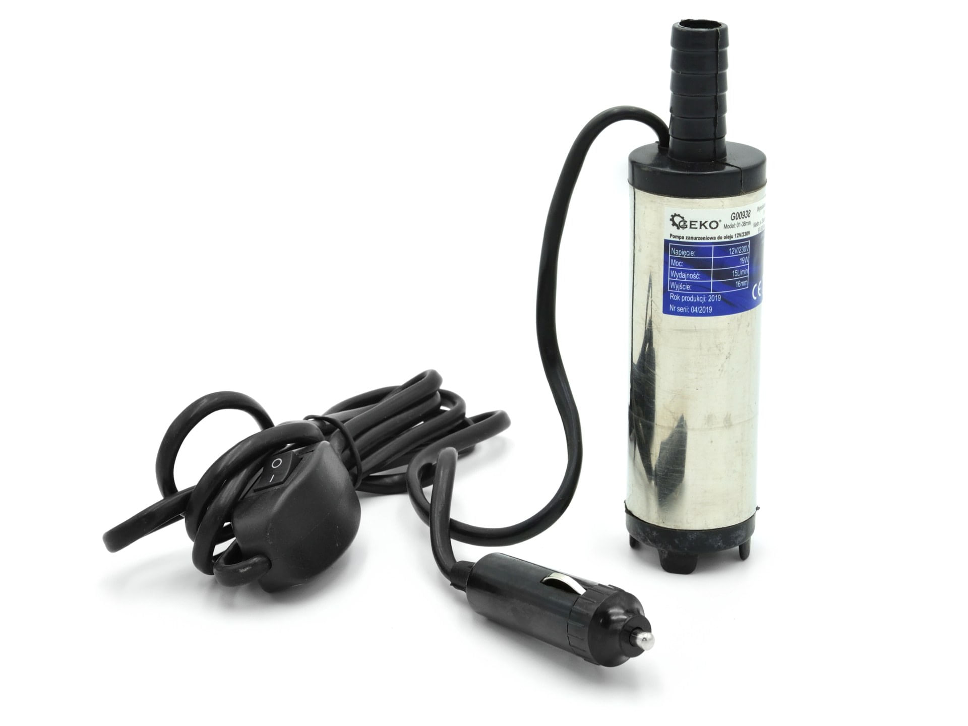 Pompă submersibilă pentru ulei 12V 38mm, GEKO G00938