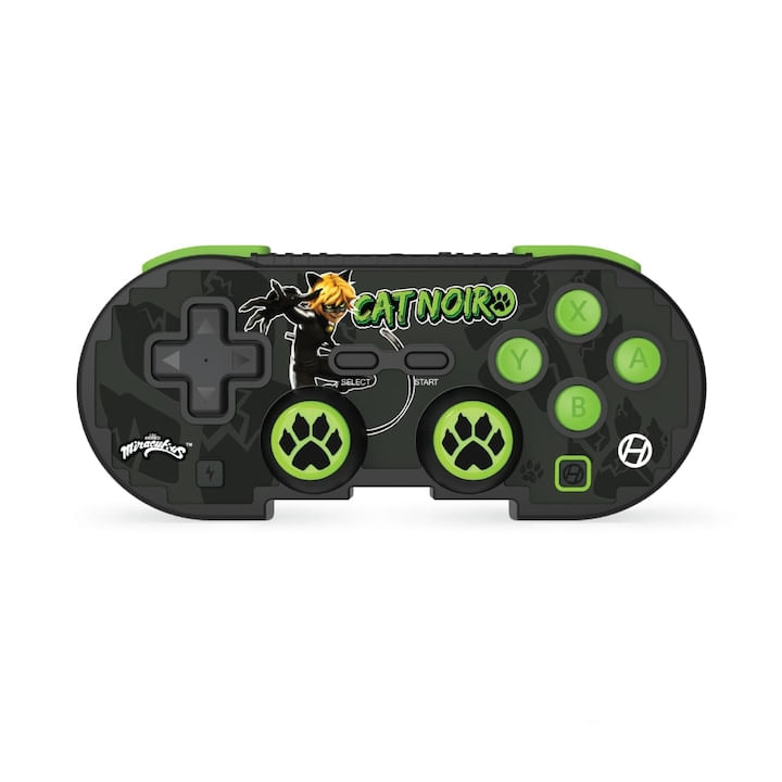 Controller wireless Hyperkin Pixel Art Miraculous Black Cat, compatibil cu Nintendo Switch/PC/Mac/Android