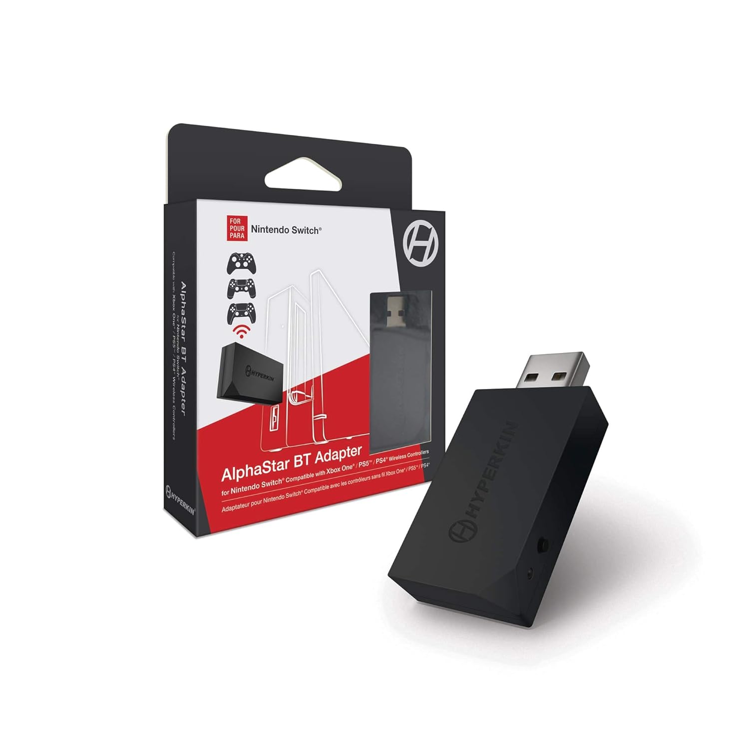 Adaptor Hyperkin Alphastar, pentru Nintendo Switch, compatibil cu controllerele wireless Xbox One PS4