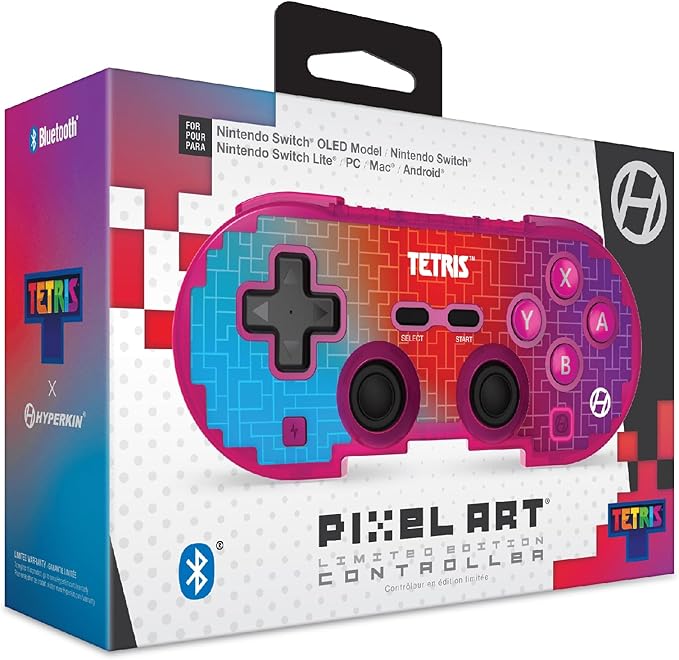 Controler Bluetooth Hyperkin Pixel Art Tetris pentru Nintendo Switch/PC/Mac/Android (Gradient Hiper) - 2 | YEO
