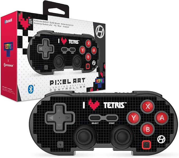 Controler Bluetooth Hyperkin Pixel Art Tetris pentru Nintendo Switch/PC/Mac/Android (Inima Cazuta) - 2 | YEO
