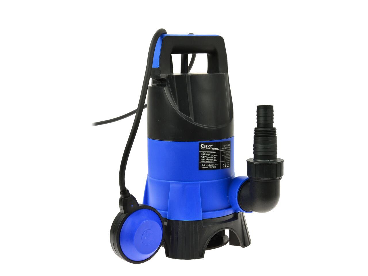 Pompa submersibila pentru apa murdara, 400 W cu plutitor, Geko G81453 — imaginea 3
