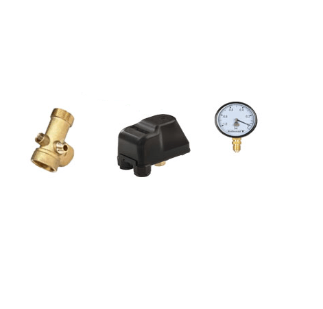 Kit complet sistem hidrofor, pompa submersibila APC SKM 200/50, rezervor 50L, presostat, racord 5 cai, manometru — imaginea 3