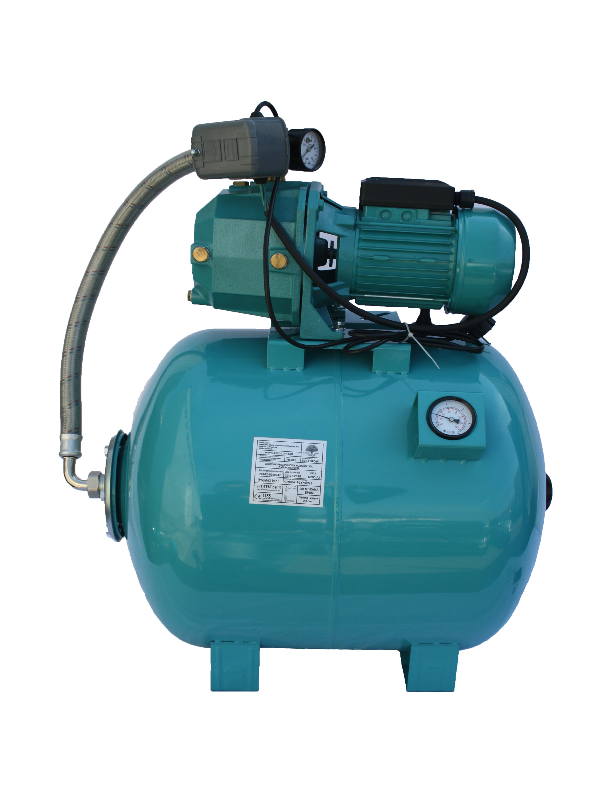 Hidrofor de mare adancime 23m cu ejector Omnigena DP355/100, rezervor 100 litri cu manometru, 0.75 kW, OM5003/100M