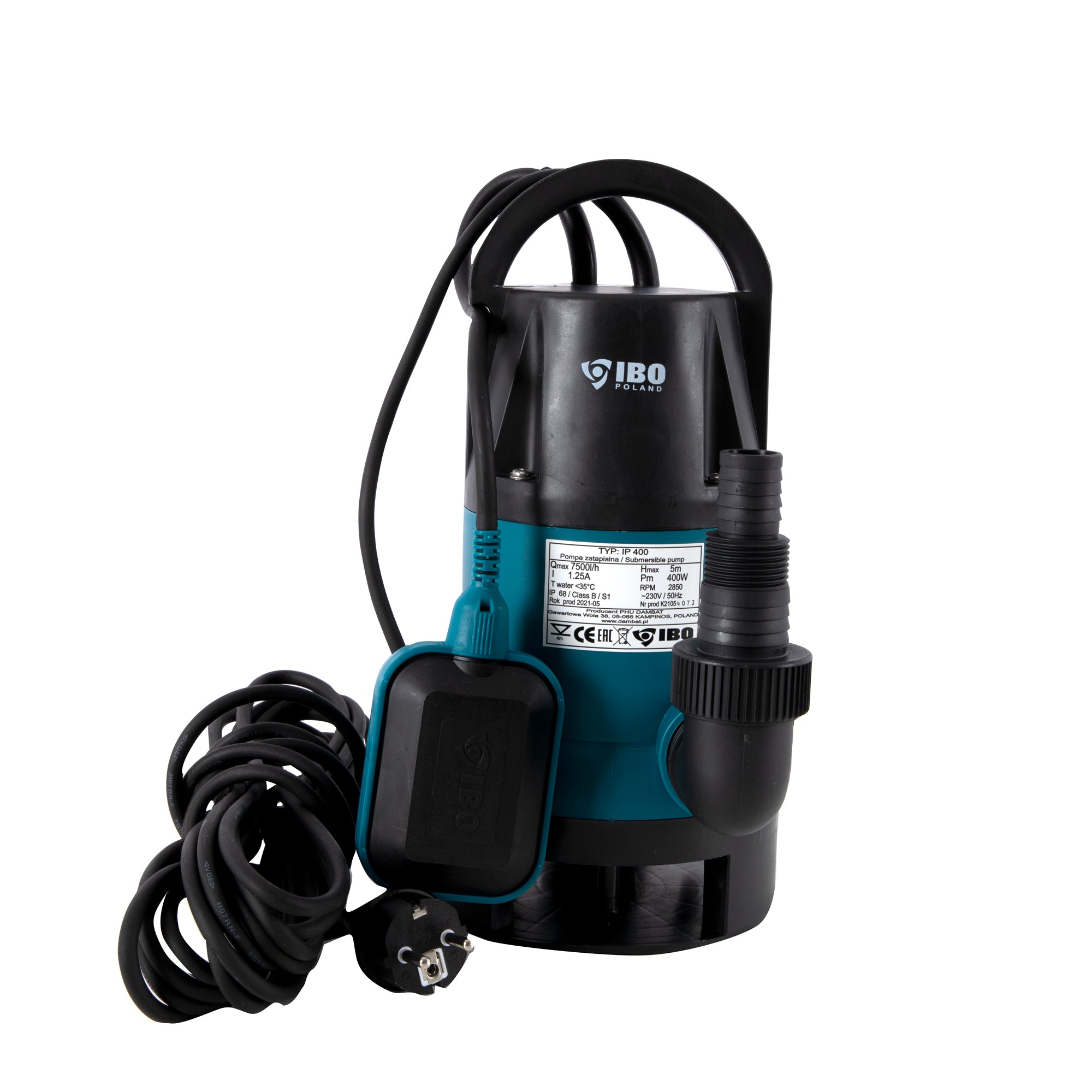 Pompa apa murdara IBO Dambat IP 400, 400W, 125 l/min, submersibila