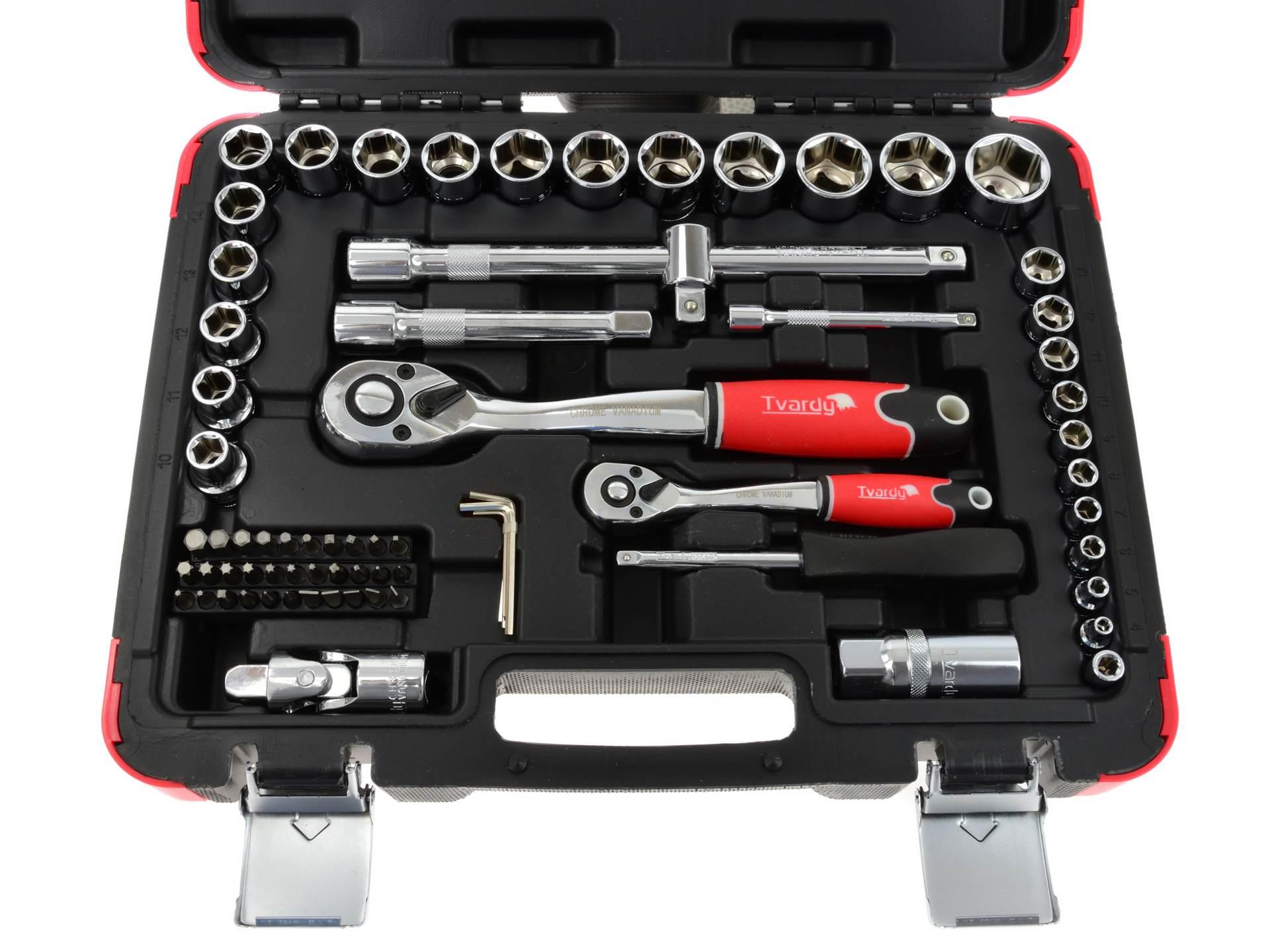 Set de chei profilate profesionale 72 piese 1/4" 1/2", Tvardy T00100 — imaginea 10