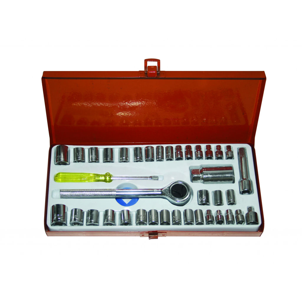 Set 40 chei tubulare si antrenor Gadget 4-16 mm prindere 1/4 si 3/8 — imaginea 3