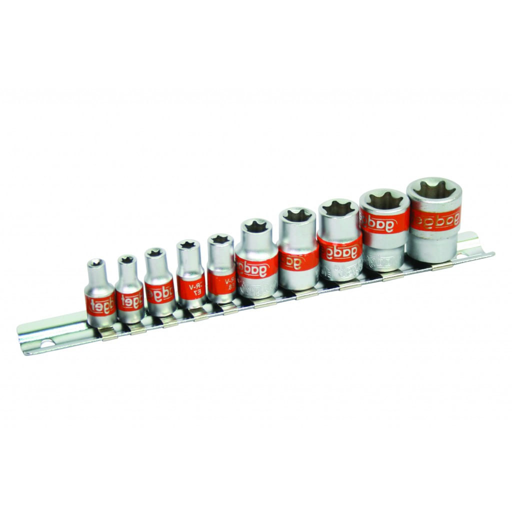 Set 10 chei tubulare Torx Gadget prindere 1/4 si 3/8 Cr-V — imaginea 2