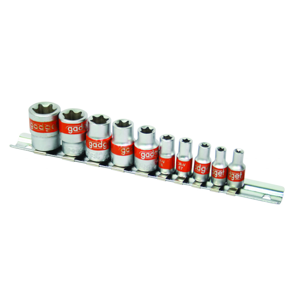 Set 10 chei tubulare Torx Gadget prindere 1/4 si 3/8 Cr-V — imaginea 3