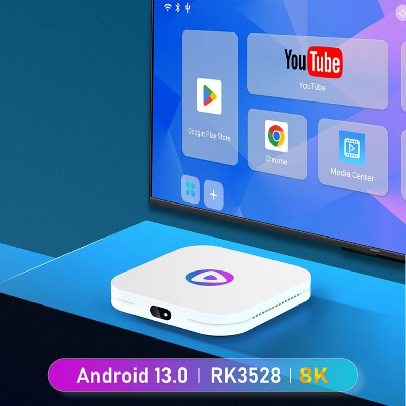 TV Box Techstar® H96 MAX M1 Smart Media Player, 8K, RAM 4GB, ROM 64GB, Android 13, RK3528 Quad Core ARM Cortex-A53 - 2 | YEO