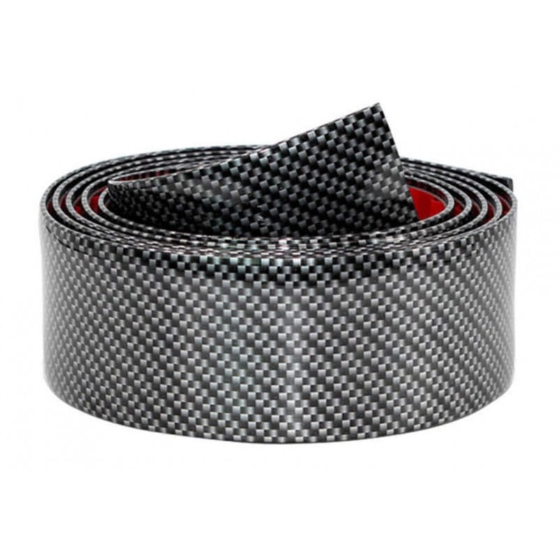 Banda Protectie Design Pentru Usa, Prag, Bara Tuning Auto Interior/Exterior Universala din Cauciuc Model Fibra de - imagine 6