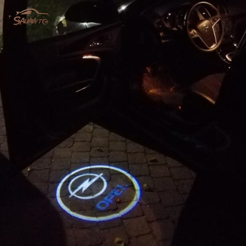 Set 2 Bucati Emblema Logo LED Portiera dedicata Marca Auto OPEL - 1 | YEO
