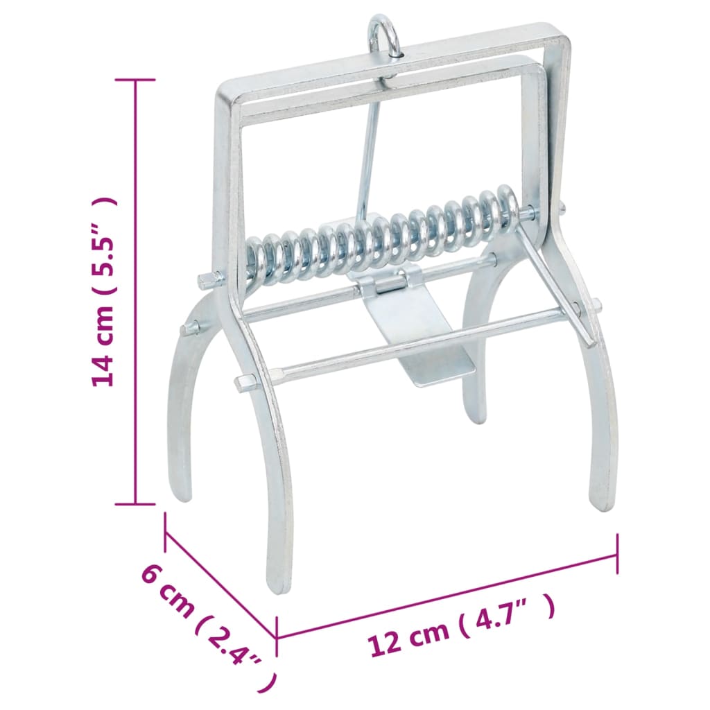Capcane pentru cartite, 4 buc., argintiu, otel galvanizat