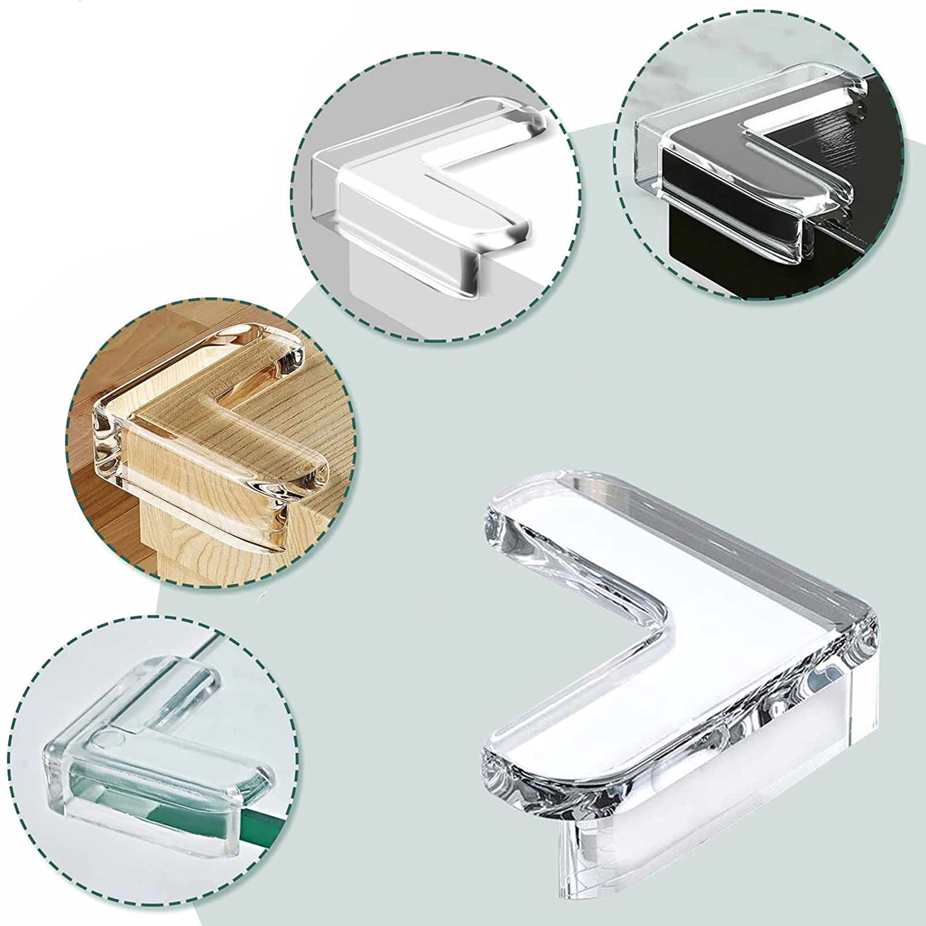 Set 12 Coltare din Silicon pentru Protectie Ridicata la Colturile Mobilei, din Silicon, Triunghi, SIPO Baby Safety - 4 | YEO