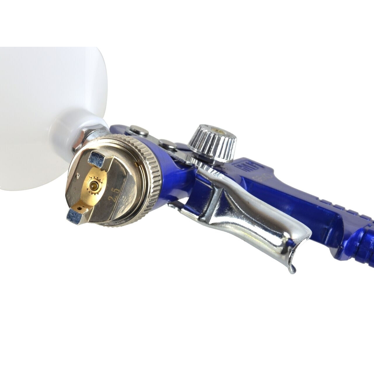 Pistol de vopsit profesional cu rezervor HVLP 600ml 2.5mm, Geko G01168