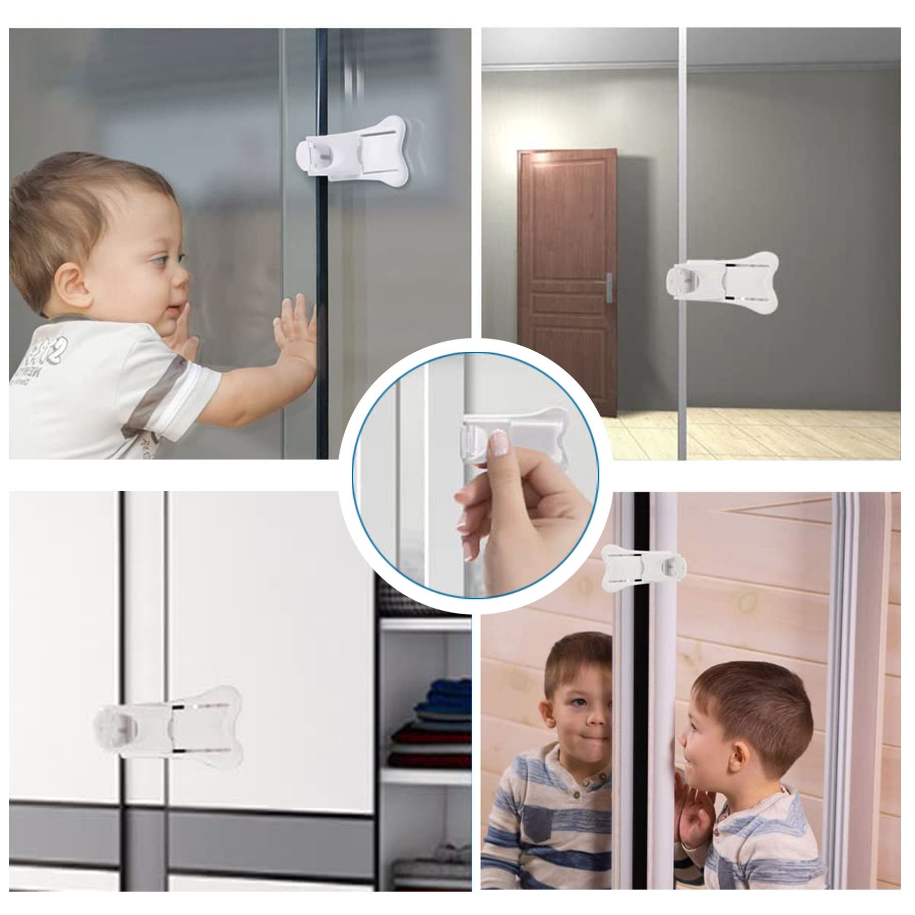Sistem de siguranta pentru usile glisante, Set 2 bucati, Sipo - imagine 6