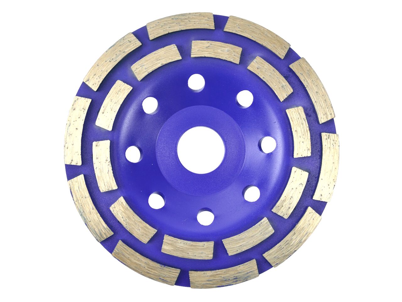 Disc diamantat dublu segmentat 125 mm pentru slefuit beton, marmura, granit, piatra, zidarie, tigla taiere uscata prindere M14, Geko, G00376