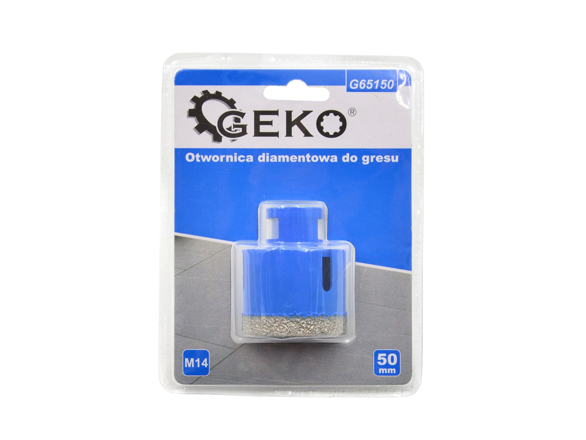 Carota diamantata 50mm pentru gresie M14, GEKO G65150