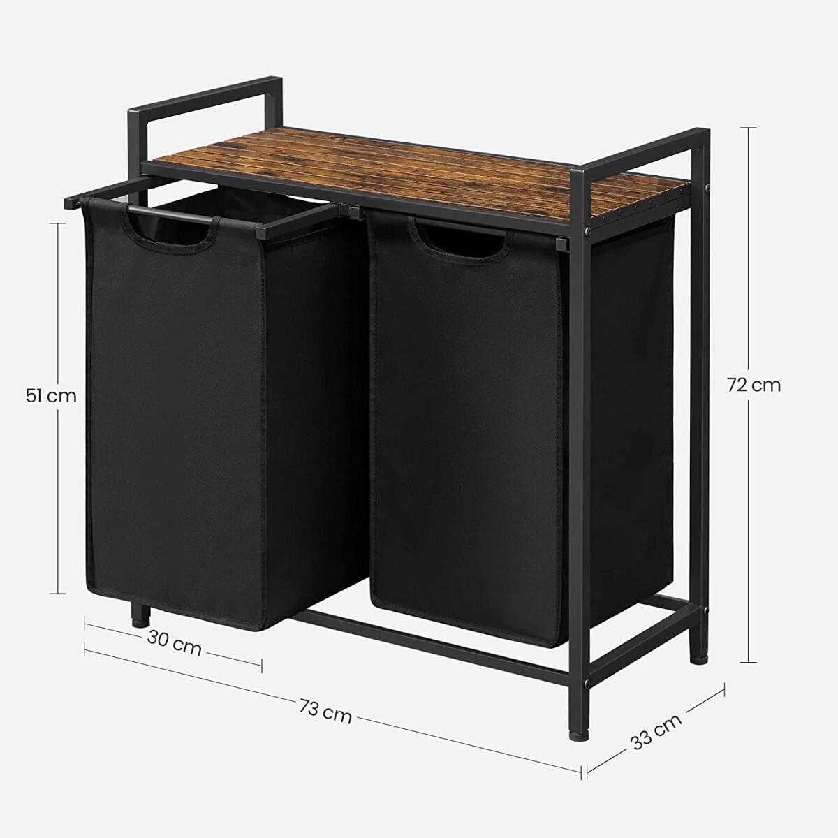 Dulap baie, Leobert, placa MDF, 2 rafturi, maro, 73x33x72 cm — imaginea 4