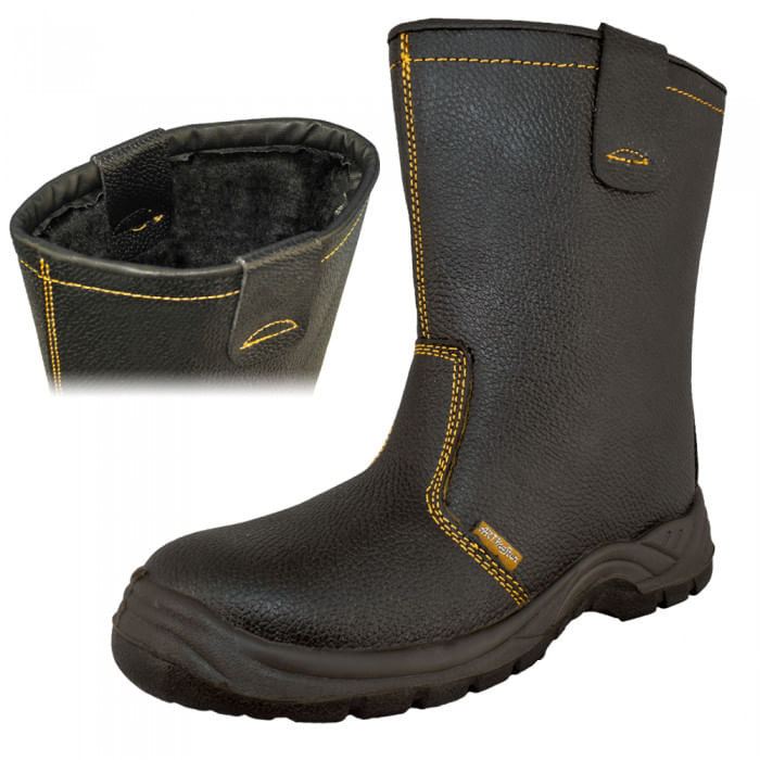 Cizme de protectie, piele naturala, interior imblanit, marimea — imaginea 4