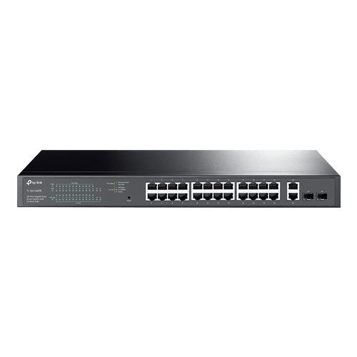 Switch 24 porturi PoE+ Gigabit, 2 porturi RJ45 Gigabit, 2 x SFP Gigabit, Managed - TP-Link TL-SG1428PE