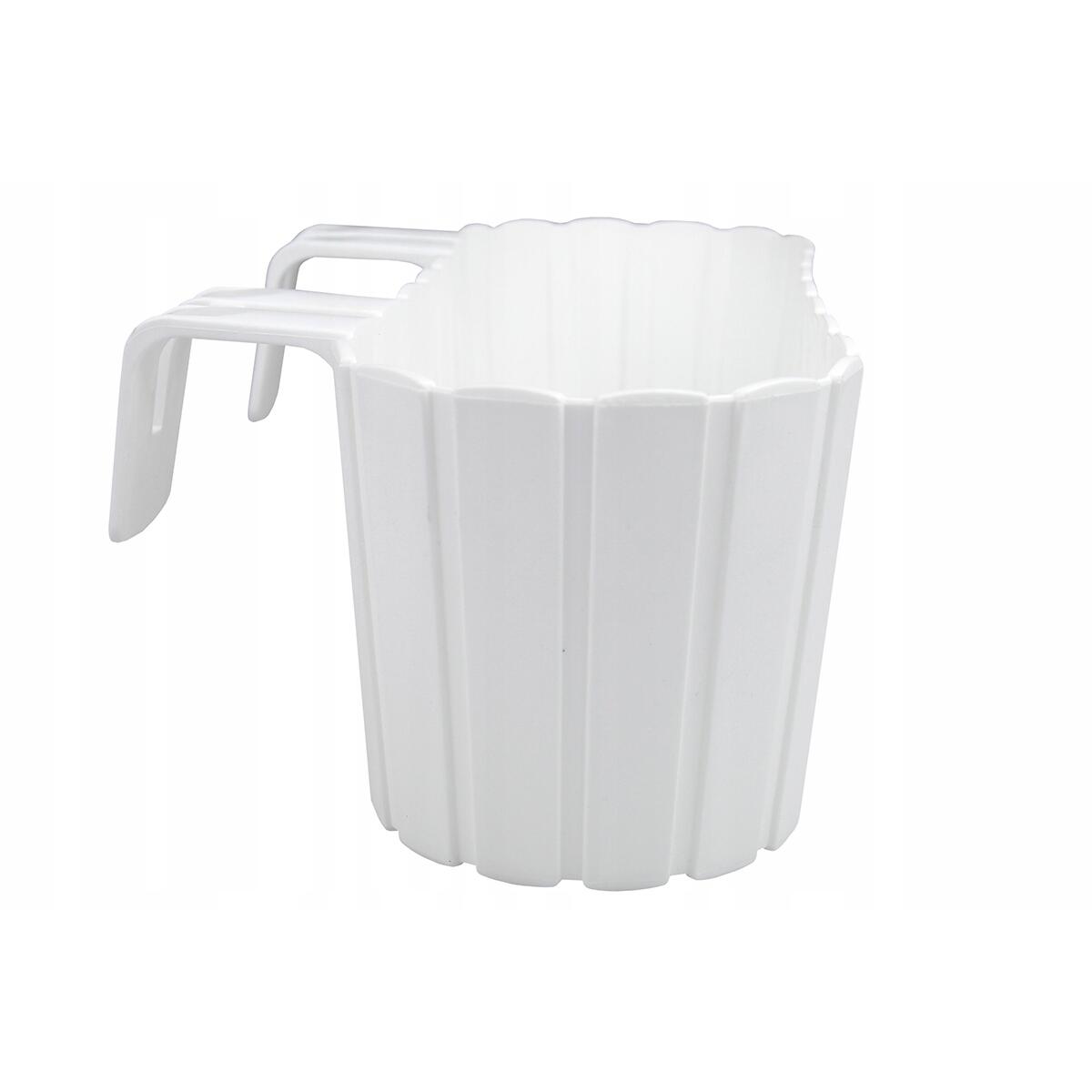 Set 4 jardiniere decorative cu suport de plastic, alb, 4.9 L, 38.3x21.2x13 cm, Boardee Hook