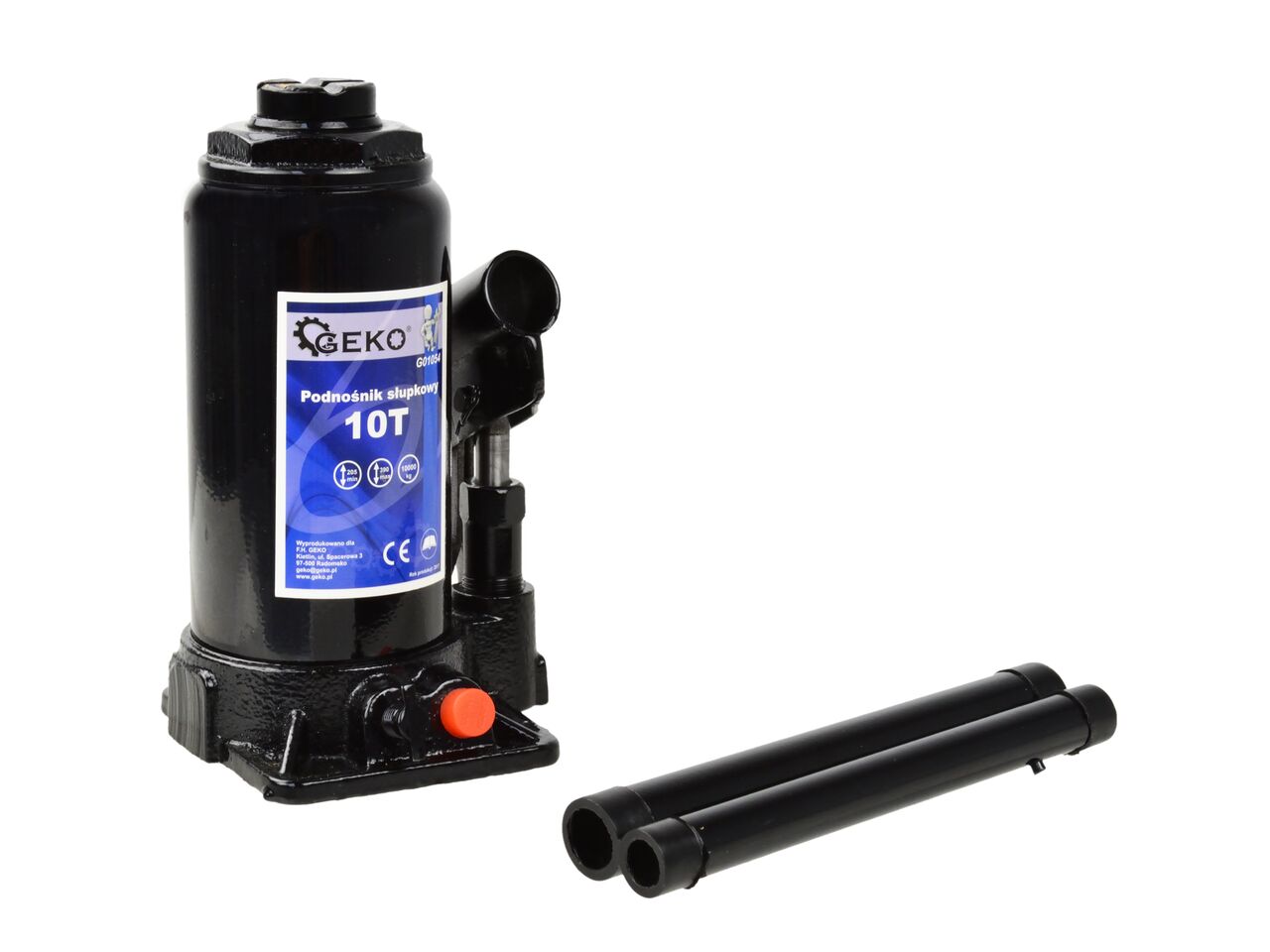 Cric hidraulic cu manivela de 10T, GEKO G01054 - 1 | YEO