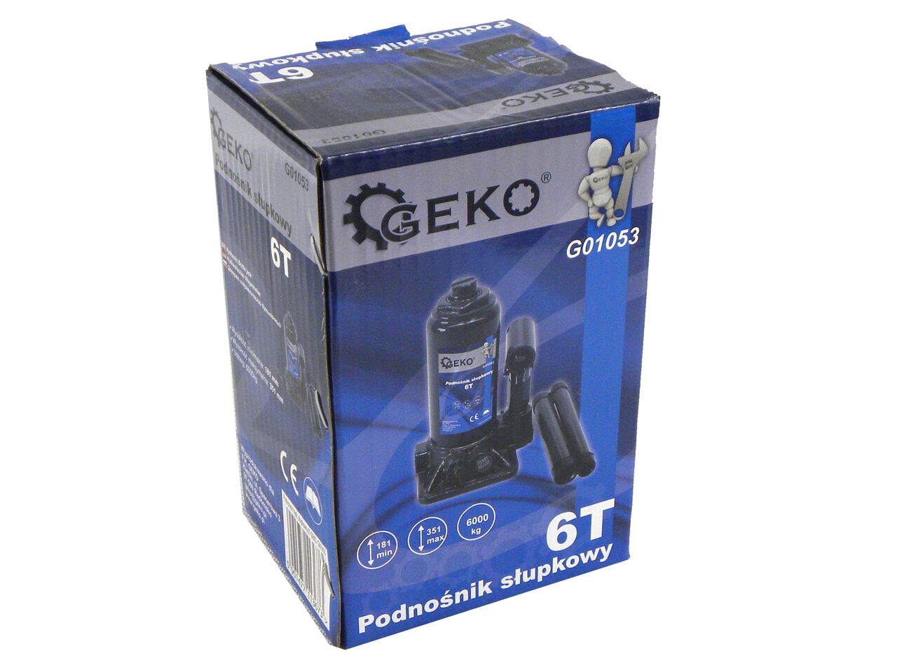 Cric hidraulic negru 6T, GEKO G01053 — imaginea 2