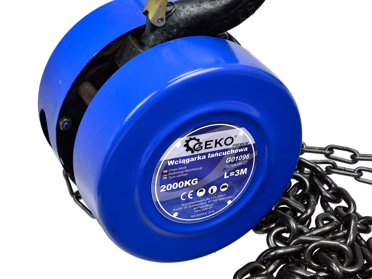 Scripete cu lant 3m 2T, GEKO PREMIUM G01096 — imaginea 6