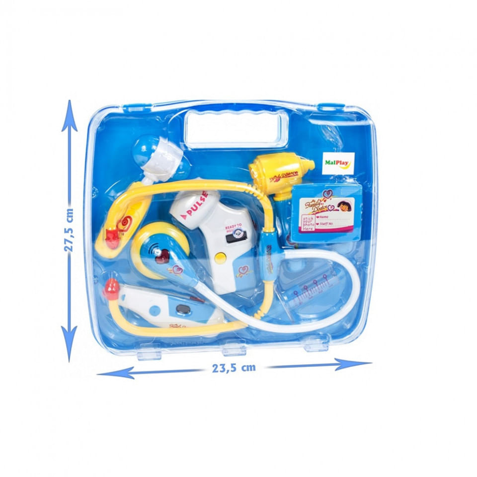 Trusa medicala cu sunete si lumini Micul doctor Blue - imagine 3