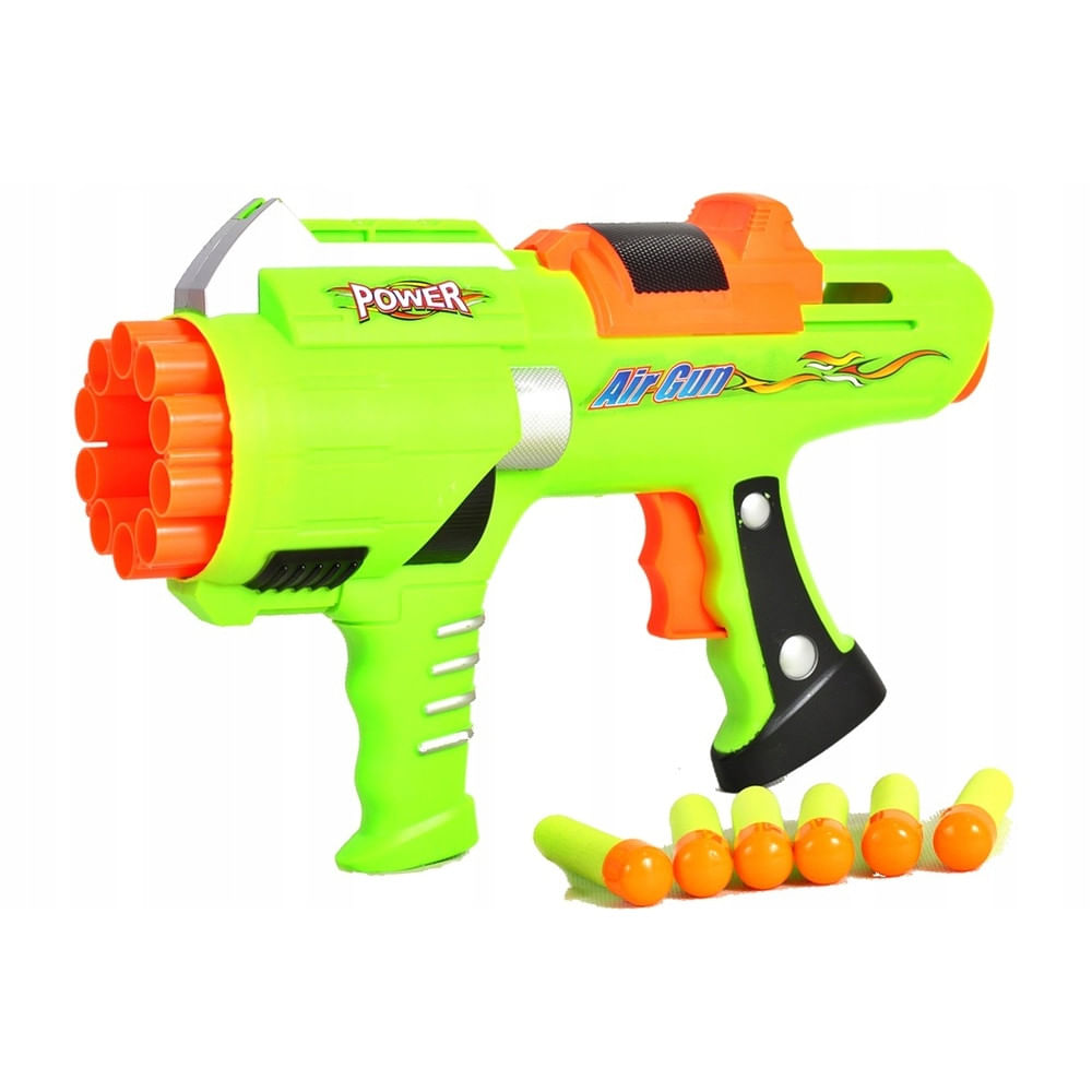 Pistol cu lansator si cartuse din spuma Air Blaster, Malplay 101960