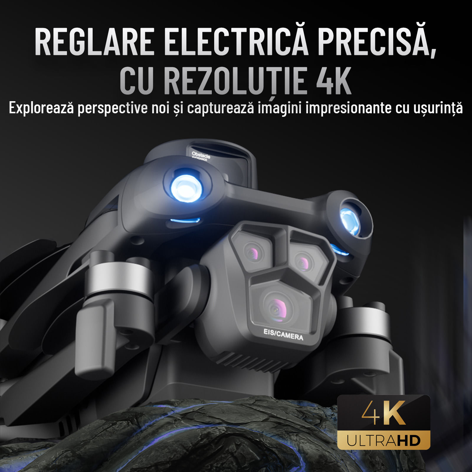 Drona Nivazo U33 Max, cu 2 acumulatori 3000mAh, follow me, functie de evitarea obstacolelor, autonomie pana la 29 minute - imagine 4