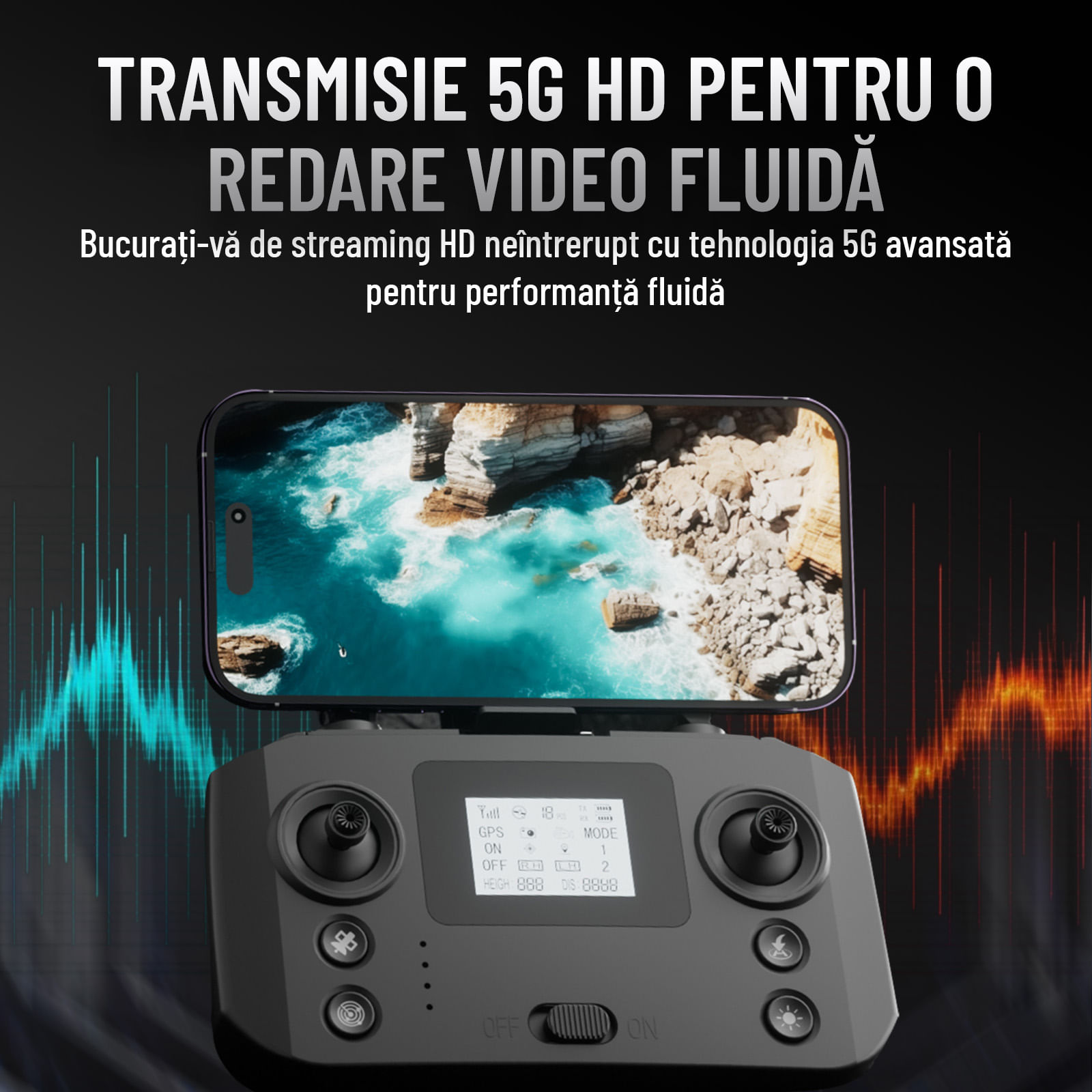 Drona Nivazo U33 Max, cu 2 acumulatori 3000mAh, follow me, functie de evitarea obstacolelor, autonomie pana la 29 minute - imagine 9