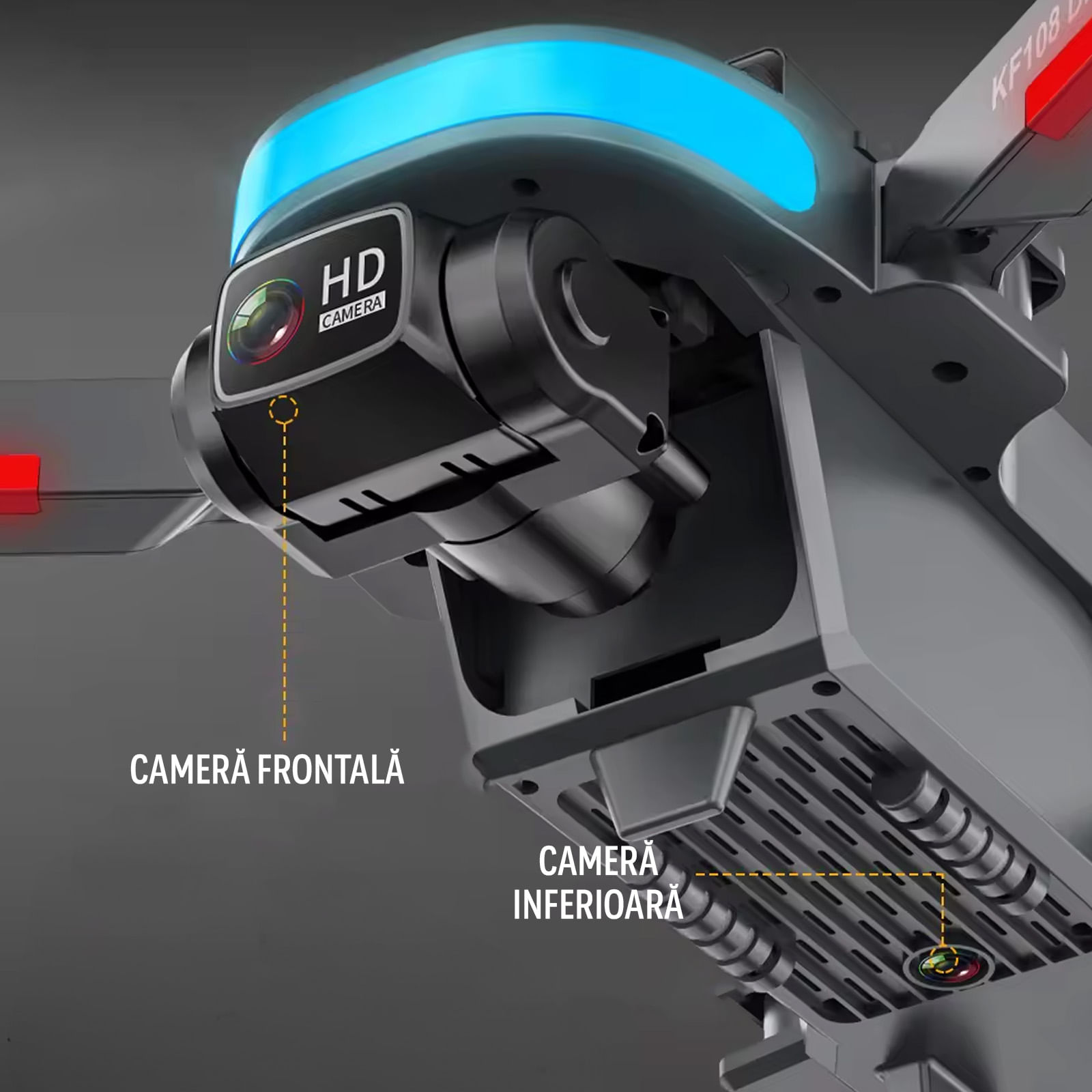 Drona Nivazo KF108, acumulator 2200mAh, functie de evitarea obstacolelor, filmare si fotografiere