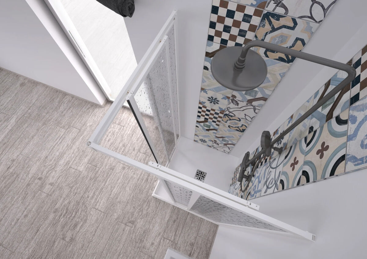 Cabina dus patrata IDRA, fara cadita, material PVC, 80x80x190 cm - imagine 8