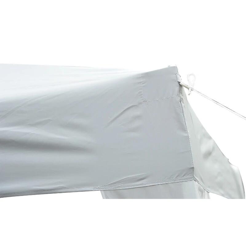 Pavilion pentru gradina/terasa, cadru metalic, material Oxford, pliabil, cu geanta, alb, 3x3x2.4 m — imaginea 4