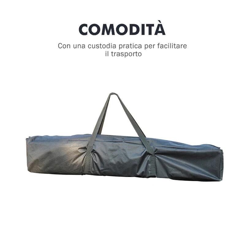 Pavilion pentru gradina/terasa, cadru metalic, material Oxford, pliabil, cu geanta, alb, 3x3x2.4 m — imaginea 5