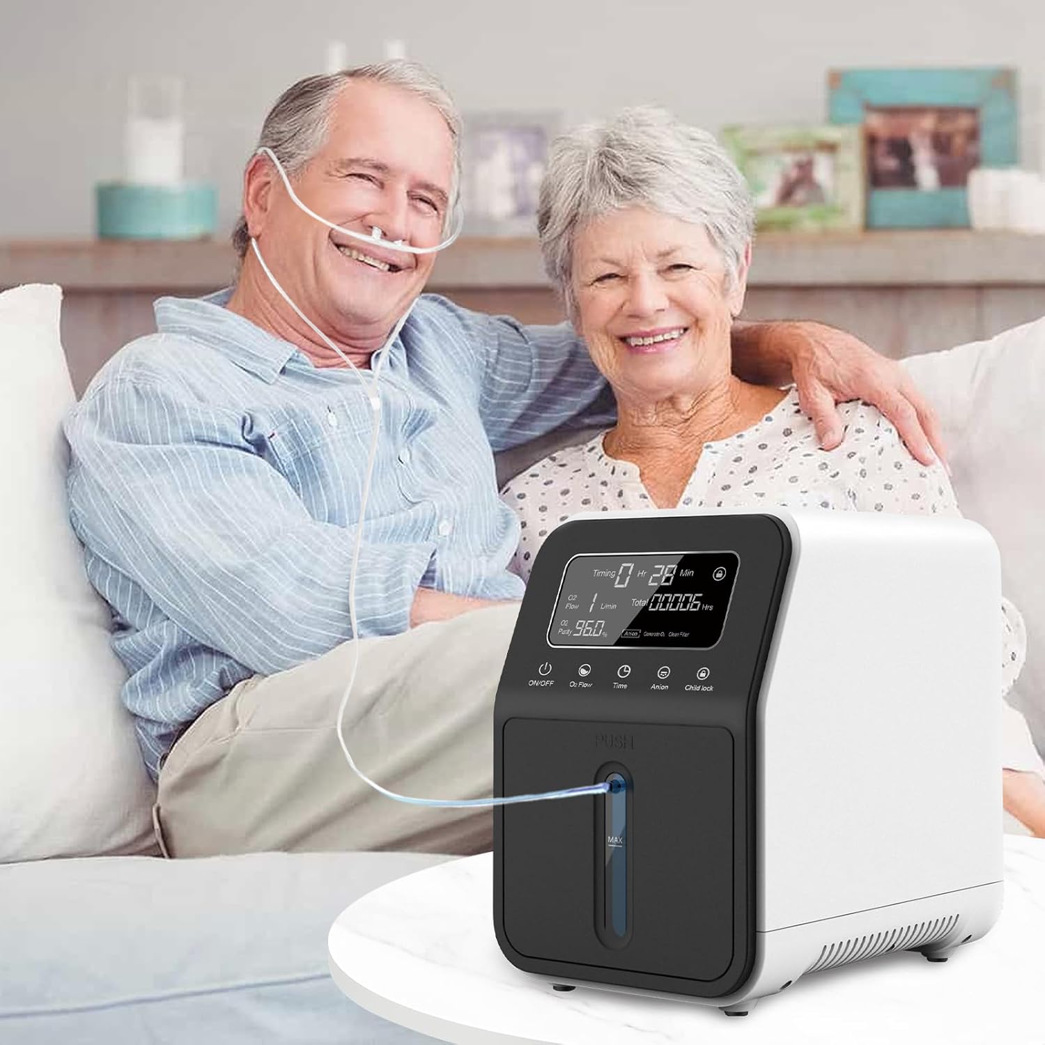 Concentrator de Oxigen Portabil NeoHGS, Capacitate 1-9L/min, Telecomanda, Functie de Aerosoli/Nebulizator - 1 | YEO