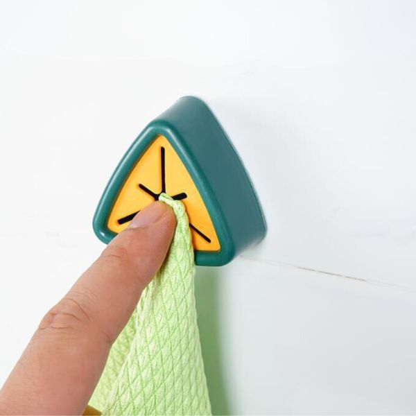 Suport autoadeziv mercaton pentru prosoape, plastic, tip agatatoare, impermeabil, montaj pe perete, 5 x 2.3 cm, verde — imaginea 7