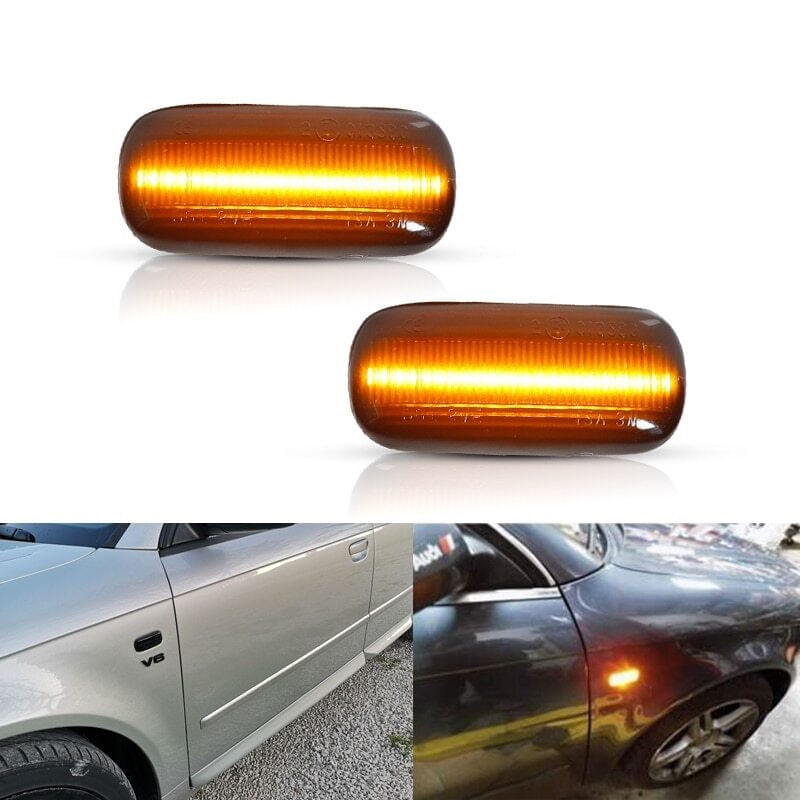 Semnalizare dinamica AUDI A3 8P, A4 B6, A4 B7, A6 C6 set 2 bucati lampi aripa - imagine 6
