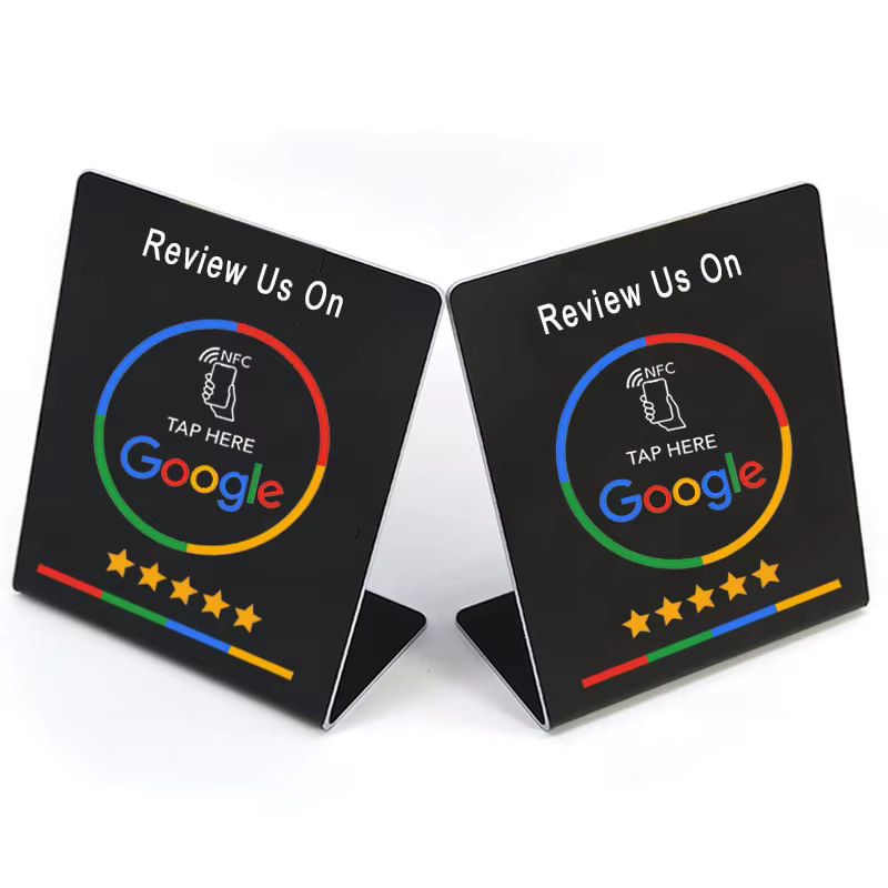 Card flexibil pentru recenzii Google NFC, negru