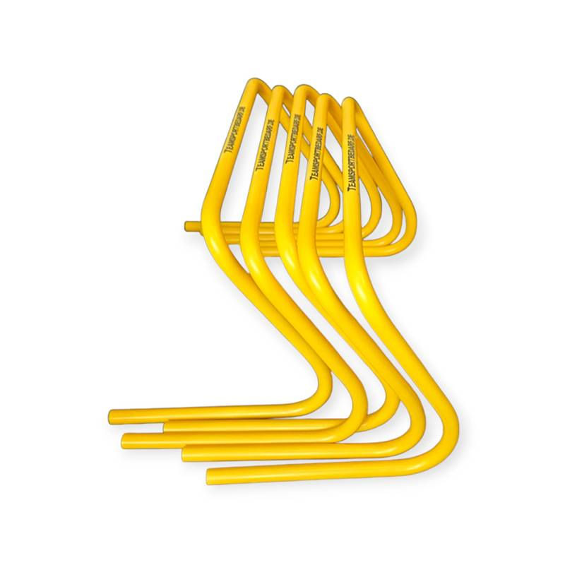 Set 5 obstacole antrenament Team, inaltime 30 cm, galben