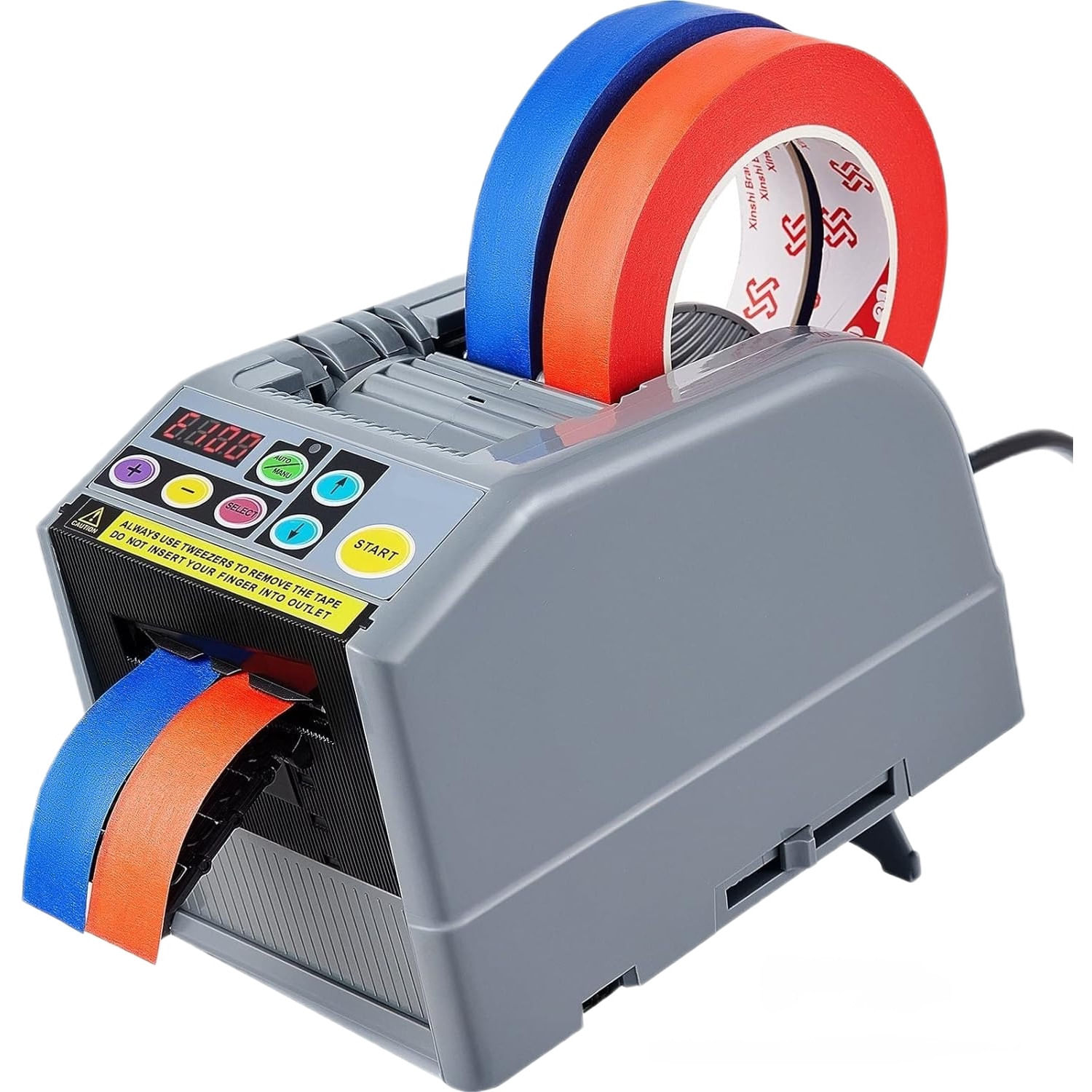 Dispenser Automat de Taiat Banda Adeziva, Functii Duble, LED, Usor de Transportat, Pentru Ambalare, Diverse Dimensiuni