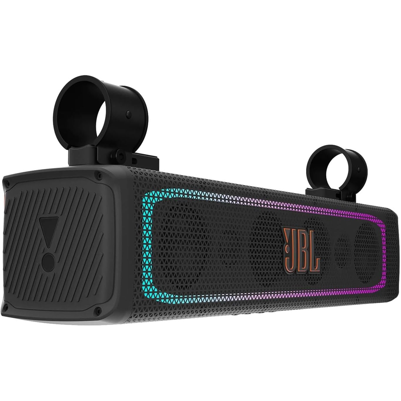 Soundbar auto/marine amplificat JBL, instalare exterioara/interioara, RALLYBAR, bluetooth, iluminare cu LED-uri, 150 W RMS, negru